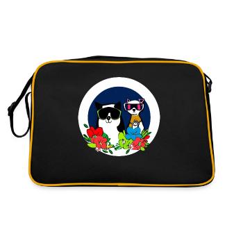Meilleurs amis des chats - Sac Retro - noir/or - Dos