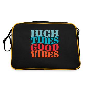 Marées hautes, bonnes vibrations - Sac Retro - noir/or - Dos