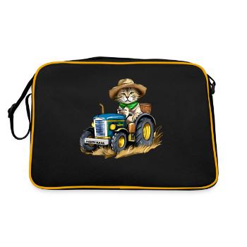 Chat fermier - Sac Retro - noir/or - Dos