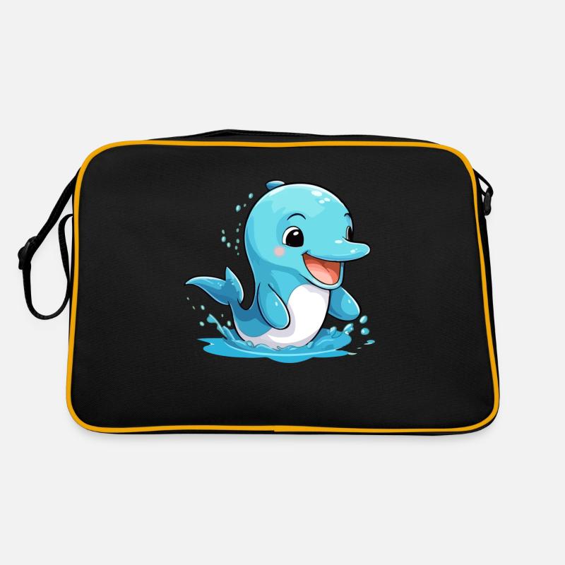 Held der Delfin Retro Tasche