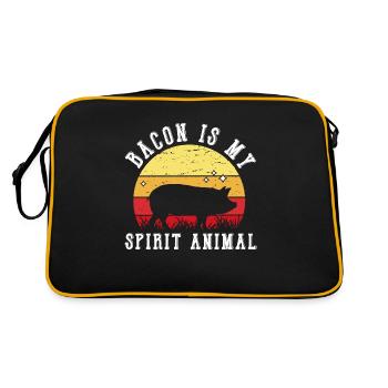 Bacon is my soul animal Funny bacon lover - Retro Bag - black/gold - Back