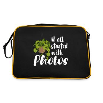 It all started with photos - Retro Tasche - Schwarz/Gold - Hinten