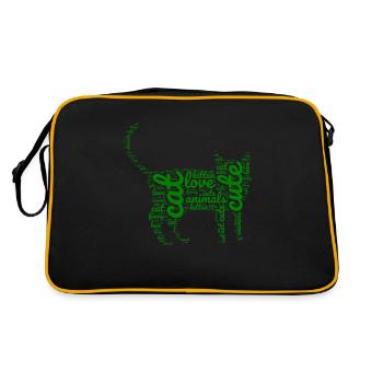 Chaton vert - Sac Retro - noir/or - Dos