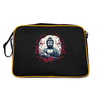 Statue de Bouddha - Sac Retro - noir/or - Dos