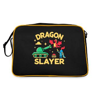 Dragon Slayer Knight Ren Faire LARP, Renaissance - Retro Tasche - Schwarz/Gold - Hinten