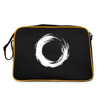 Circle Brushstroke Background - Retro Bag - black/gold - Back