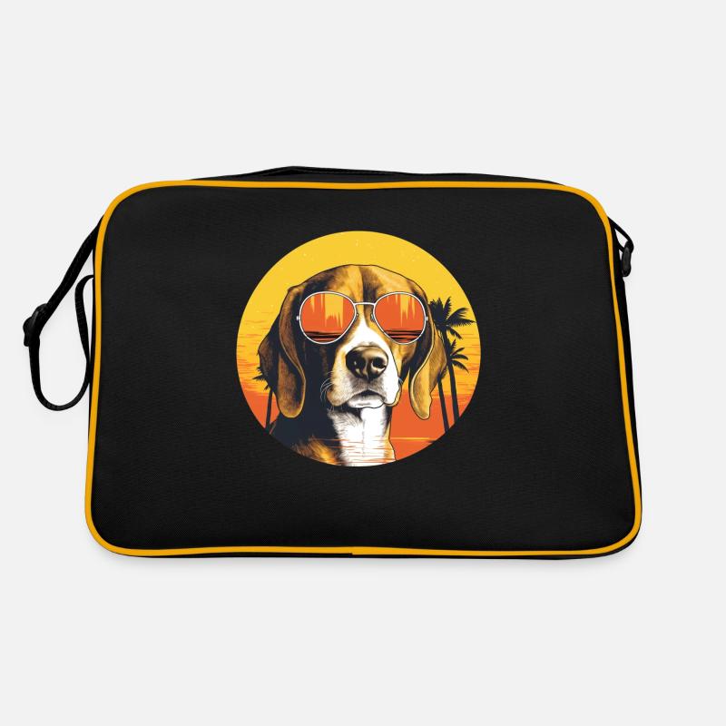 Beagle 2 - Retro Tasche - Schwarz/Gold