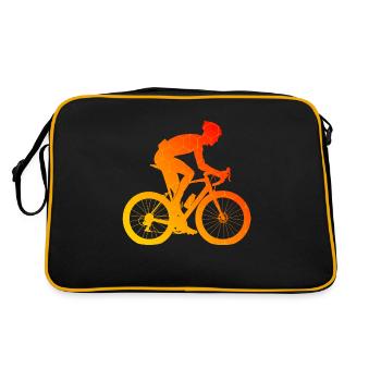 Vélo de route pour hommes Vélo de route pour femmes - Sac Retro - noir/or - Dos