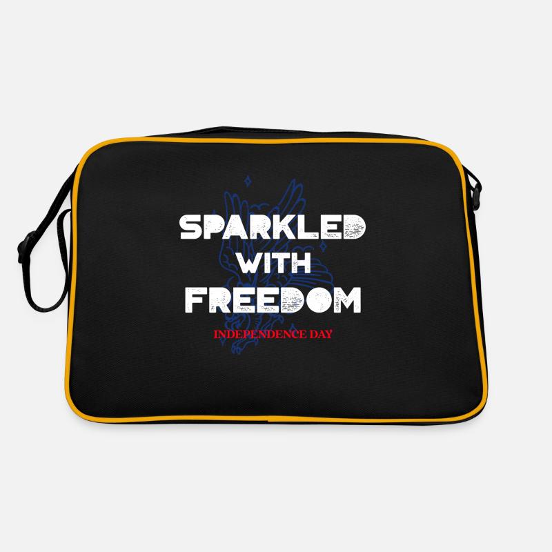 Sparkled with Freedom - Retro Tasche - Schwarz/Gold
