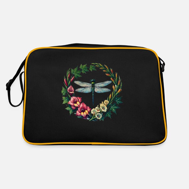 Gladiolen-Libelle Retro Tasche