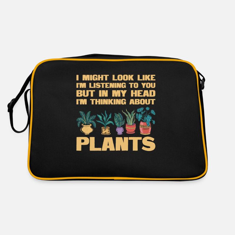 Dans mes pensées avec mes plantes Sac Retro