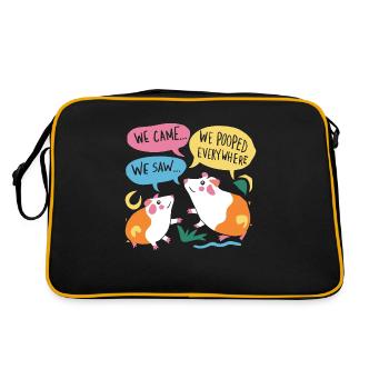 We Came We Saw We Pooped Everywhere - Retro Bag - black/gold - Back