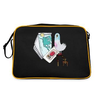 Boom Pigeon End Of The World First Strike Cartoon - Retro Bag - black/gold - Back