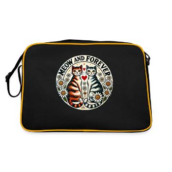 Meow and Forever - Retro Bag - black/gold - Back