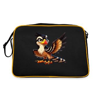 Arend-Wellen - Retro Tasche - Schwarz/Gold - Hinten