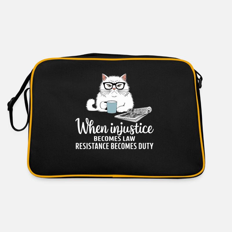 Wenn Ungerechtigkeit zum Gesetz wird, wird Widerstand zur Pflicht Retro Tasche