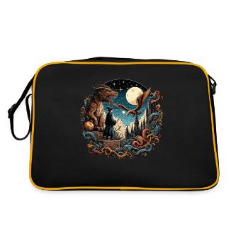 Sorcerer's apprentice - Retro Bag - black/gold - Back
