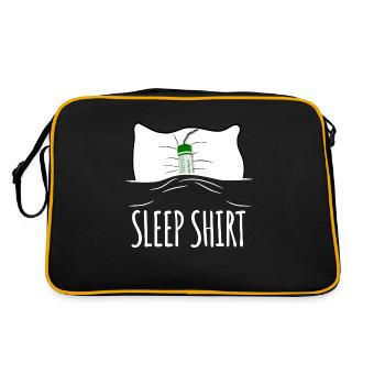Feuerwerk Langschläfer - Retro Tasche - Schwarz/Gold - Hinten