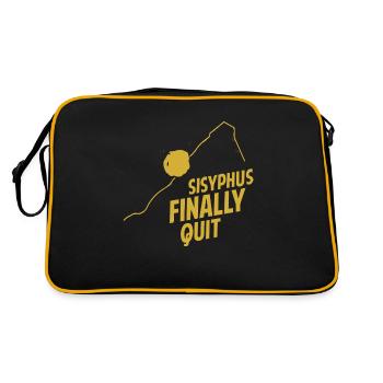 Le plan de retraite de l’absurde - Sisyphus Art - Sac Retro - noir/or - Dos