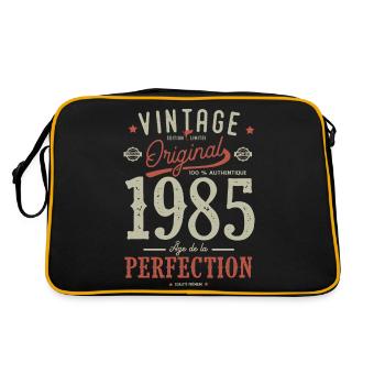 age of perfection 1985, birthday 36 - Retro Bag - black/gold - Back