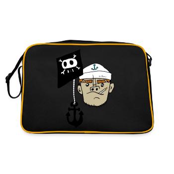 Matros St pauli - Retro Tasche - Schwarz/Gold - Hinten
