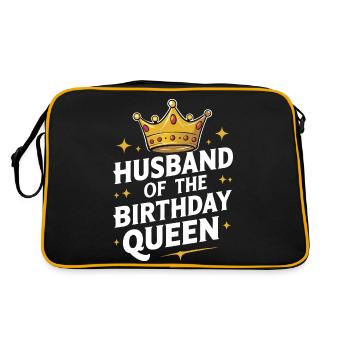 Husband, Spouse, Family, Wedding - Retro Bag - black/gold - Back