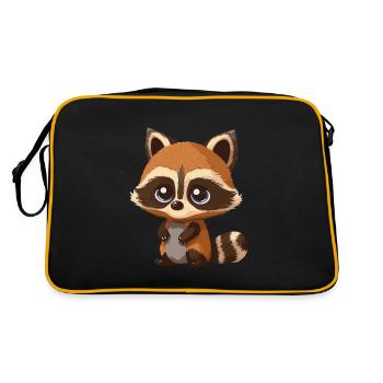 small raccoon - Retro Bag - black/gold - Back