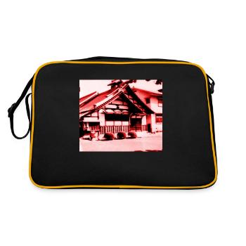 Temple in Nara, Japan. - Retro Bag - black/gold - Back