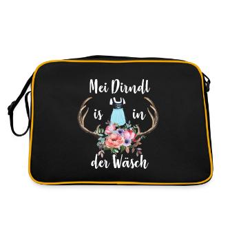 Mon Dirndl est dans la lessive - Sac Retro - noir/or - Dos