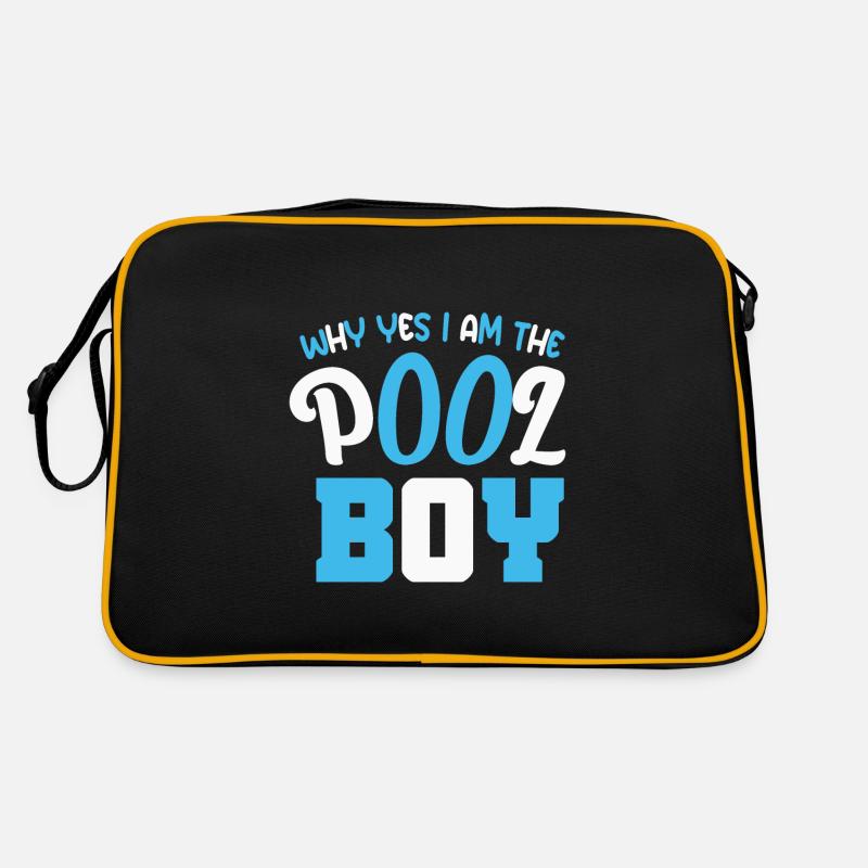 Poolboy Pool Lustig - Retro Tasche - Schwarz/Gold