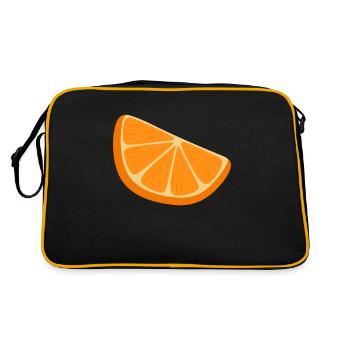 orange slice - Retro Bag - black/gold - Back
