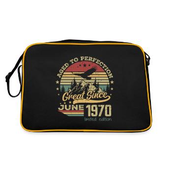 54 years old Aged to perfection born in June 1970 - Retro Bag - black/gold - Back