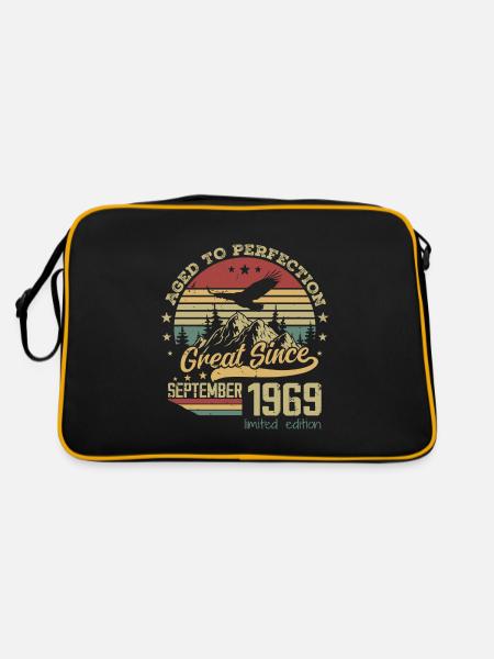 55 years old Aged to Perfection born: September 1969 - Retro Bag - black/gold - Back
