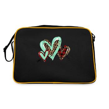 IMPRESSION DE ANIMAL DE COEUR - Retro Tasche - Schwarz/Gold - Hinten