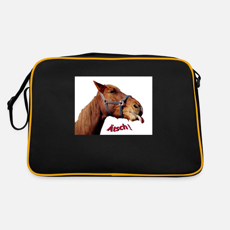 Ätsch! - Retro Tasche - Schwarz/Gold