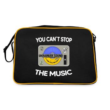 ukraine kiew krim free support ukraine peace - Retro Tasche - Schwarz/Gold - Hinten
