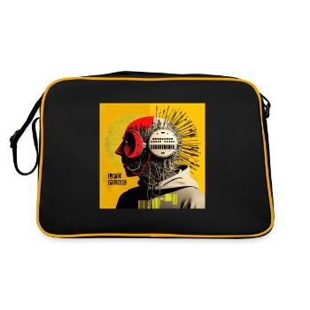 LFO Punk 2 - Retro Tasche - Schwarz/Gold - Hinten