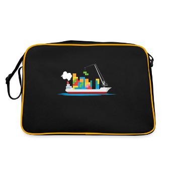 Cargos bloque les navires jouets - Sac Retro - noir/or - Dos