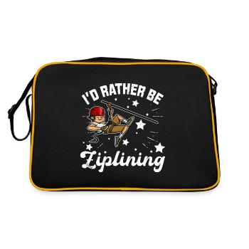 Zipline Hobby Zip Line Leisure Forest Nature - Retro Bag - black/gold - Back