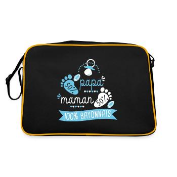 Rugby bébé supporter Rugby Bayonne Bayonnais - Sac Retro - noir/or - Dos