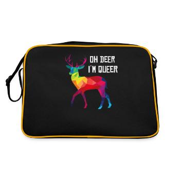 Oh Deer Dans le Queer Gay LGBT Cerf drôle cadeau - Sac Retro - noir/or - Dos