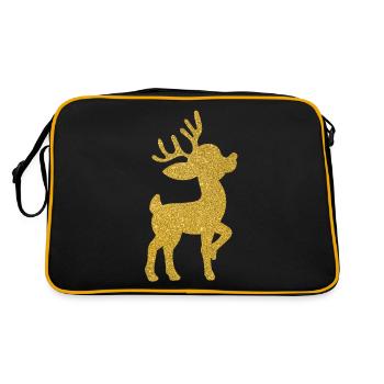 Idée cadeau de Noël renne faon - Sac Retro - noir/or - Dos