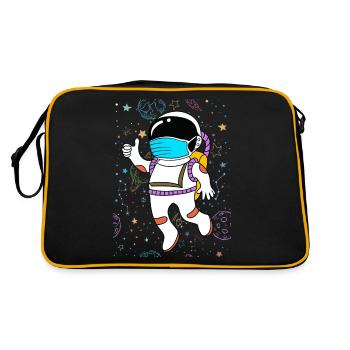 Citation drôle - Sac Retro - noir/or - Dos