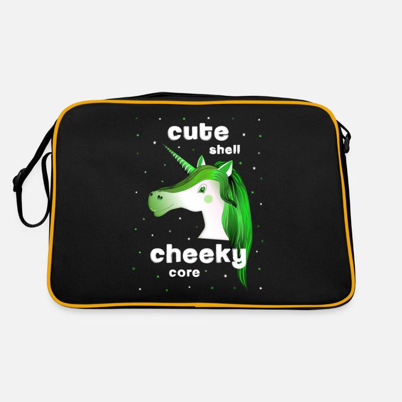 Licorne verte Mignonne effrontée Sac Retro