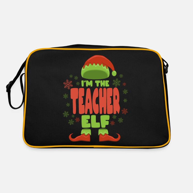 Professeur lutin de Noël Sac Retro