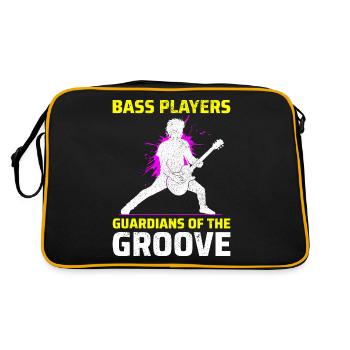 Basse Guitariste Musicien Musicien Bassiste Funny - Sac Retro - noir/or - Dos