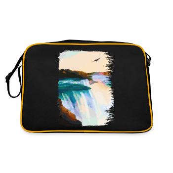 Peinture de Niagara Falls - Sac Retro - noir/or - Dos