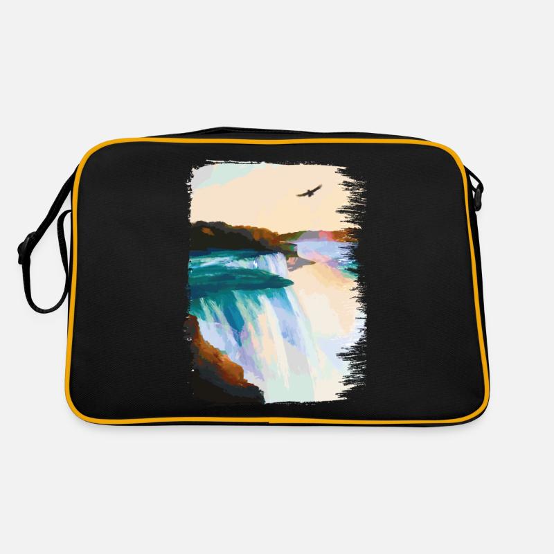 Niagara Falls Painting Retro Tasche