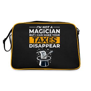 Accountant Magician Making Taxes Disappear Funny - Retro Bag - black/gold - Back