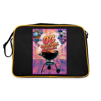 OG Original Griller BBQ Style des années 80 - Sac Retro - noir/or - Dos